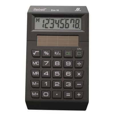 Calculatrice de bureau 8 chiffres 120x72x25mm REBELL ECO10