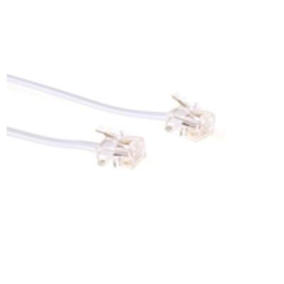 Modularcable rj11 6p 4c 1m white microconnect mpk181w