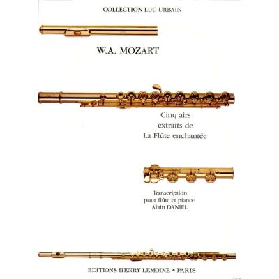 Partitions classique LEMOINE MOZART W.A. - AIRS EXTRAITS DE LA FLUTE ENCHANTEE (5) - FLUTE, PIANO Flûte traversière