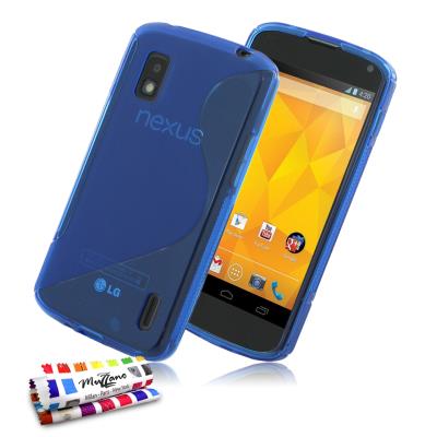 Coque Souple ORIGINALE Ultra Fine Bleu , Le S,  Premium de MUZZANO pour LG NEXUS 4