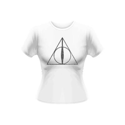 Harry Potter T-Shirt fille Deathly Hallows (L)