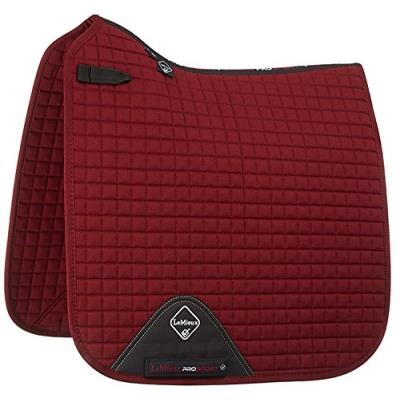 Prosport le enseignant dressage tapis de selle attaches avec anneaux en d rouge bordeaux grand