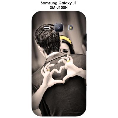 Coque Samsung Galaxy J1 - SM-J100H Couple cœur avec les doigts