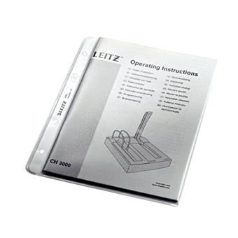 LEITZ pochette perforée extra solide, format A5, PP, grenel‚ - 1