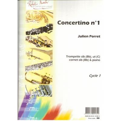 Partitions classique ROBERT MARTIN PORRET J. - CONCERTINO N1, SIB OU UT Trompette