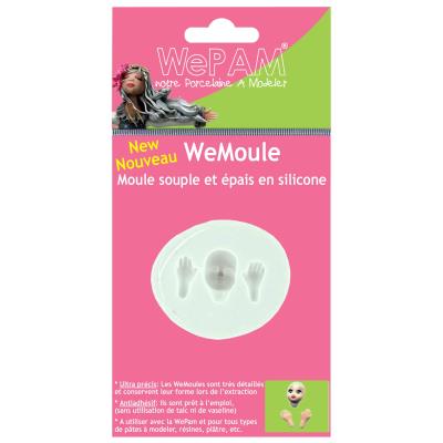 Moule en silicone (Push mould)'WeMoule' - Visage et mains - WePam