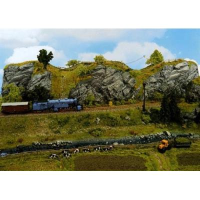 Noch - 58490 - modélisme ferroviaire - mur de roc calcaire - 32 x 18 cm