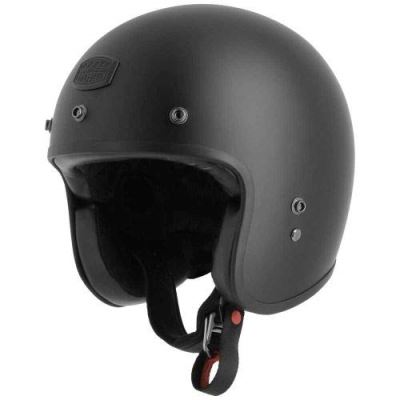 Astone Helmets - Casque jet Bellair - Casque de moto jet homologué - Casque jet vintage look rétro - Casque de scooter en fibre de verre - matt black