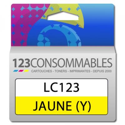 Cartouche encre compatible brother lc121 lc123 lc125 yellow generique