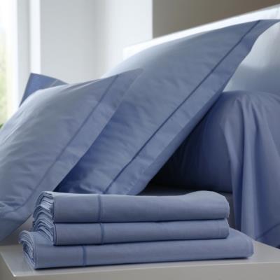 Drap housse Coton BLANC DES VOSGES 90 x 190 cm Ciel