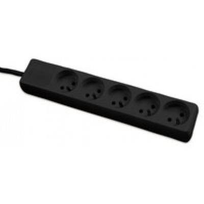Multiprise bloc noir de 5 prises - 1.50M