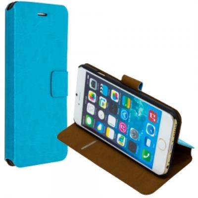 Etui type portefeuille City pour iPhone 6 rabat latéral turquoise fermeture magnétique