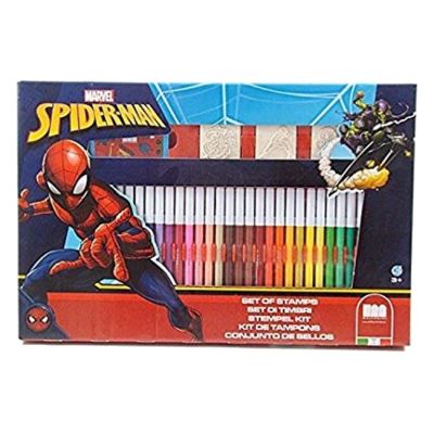 Multiprint jeu de couleurs Spider-Man 41 pièces bleu