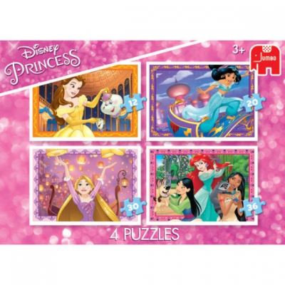 Jumbo Puzzle Disney Princess 4 puzzles 12/20/30/36 pièces
