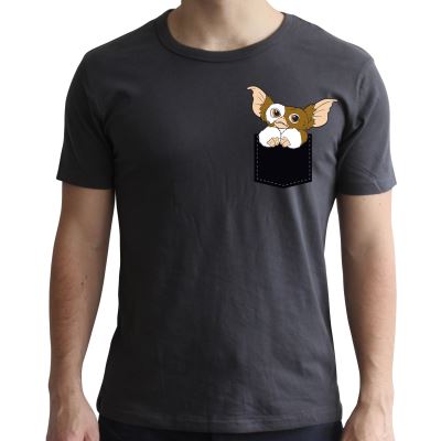 ABYstyle - Gremlins - T-Shirt - Gizmo poche - Gris foncé - Homme (XXL)
