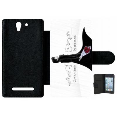 Etui porte feuille sony xperia c3 et c3 dual cowboy bebop spike spiegel in the rain