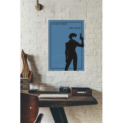 Cadre déco en plexiglas 29.7cm x 42cm épais. 3mm cowboy bebop spike spiegel