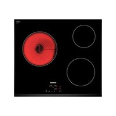 Siemens ET651BM17E - Vitrocéramique - 3 plaques de cuisson - Niche - largeur : 56 cm - profondeur : 49 cm - avec cadre biseauté