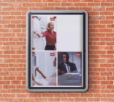 Nobo - Vitrine Exterieur Fond Metal Pour 4 Documents A4