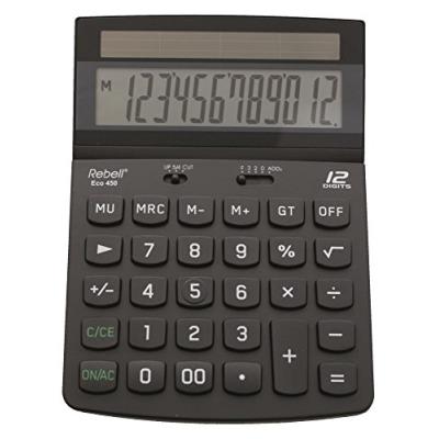 Rebel Calculatrice de bureau 12 chiffres Noir