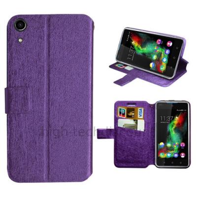 Housse etui coque pochette portefeuille pour Wiko Rainbow Up 4G - MAUVE