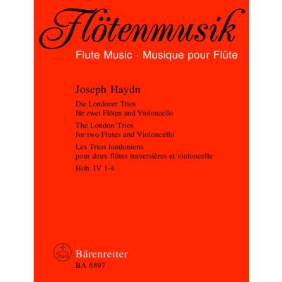 Partitions classique BARENREITER HAYDN JOSEPH - LES TRIOS LONDONIENS HOB. IV: 1-4 - FLUTE ET VIOLONCELLE Flûte traversière