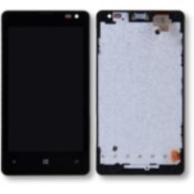 Ecran tactile + LCD noir avec contour de remplacement pour Nokia Lumia 435