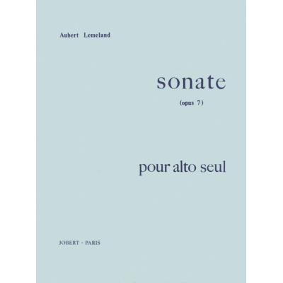 Partitions classique JOBERT LEMELAND AUBERT - SONATE OP.7 POUR ALTO SEUL - ALTO SOLO Alto