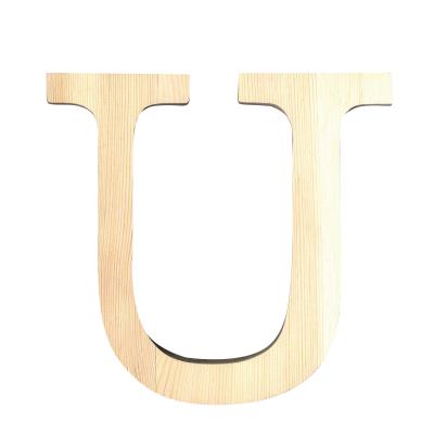 Lettre U - Hauteur 11,5 cm - Bois découpé