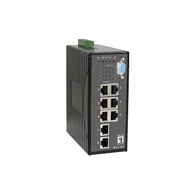 LevelOne Infinity IES-0880 - switch - 8 poorten - Beheerd - monteerbaar op DIN-rails