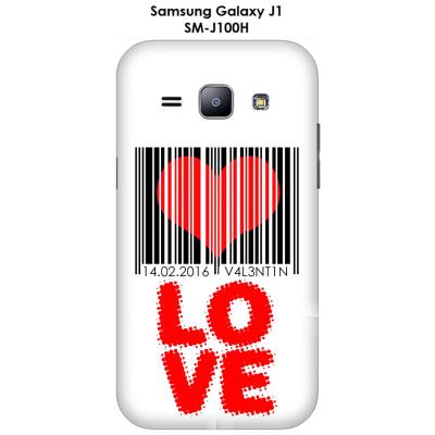 Coque Samsung Galaxy J1 - SM-J100H Code barre cœur