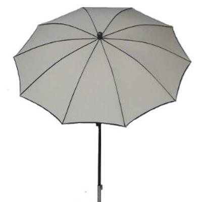 Parasol rond, tissu dralon coloris écru - Dim : 140/10 - D 280 cm - PEGANE -