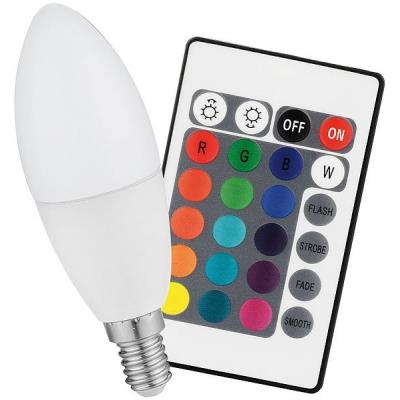 Ampoule bougie à LED COB RVB avec télécommande - 3W