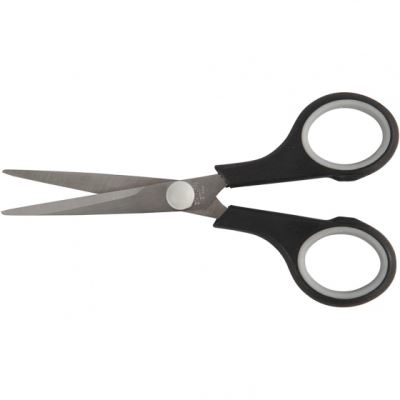 Creotime ciseaux d'enfants noirs 14 cm pour droitiers et gauchers