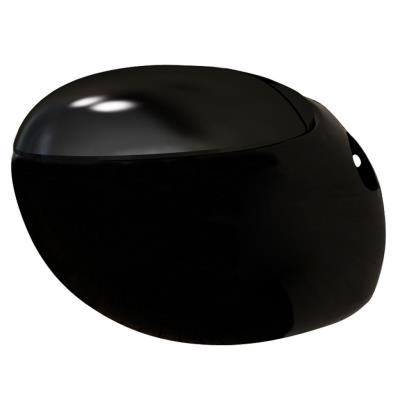 vidaXL Cuvette WC suspendue noir avec abattant