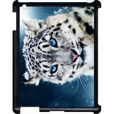 Coque pour apple ipad 3 tigre blanc yeux bleus