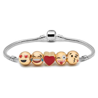 SHOP-STORY - Bracelet 5 Emojis plaqué or
