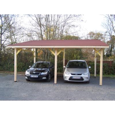 Habrita - Carport Double Monopente Avec Couverture Bardeau Bitumé