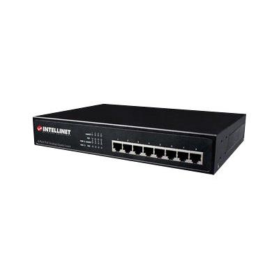 Intellinet 8-Port PoE+ Desktop Gigabit Switch - switch - 8 poorten - rack-uitvoering
