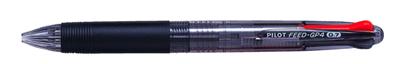 Stylo bille rétractable multifonctions FEED GP4 1,0mm Begreen Noir Pilot