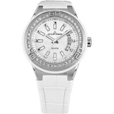 Jacques Lemans 1-1776B Montre Homme Bracelet cuir de Veau
