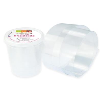 Ruban rhodoïde pour entremets 3 m x 4 cm