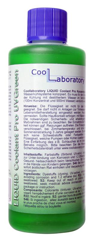 Liquide pour Watercooling - Liquid Coolant Pro UV Green - Version Concentrée - 100ml