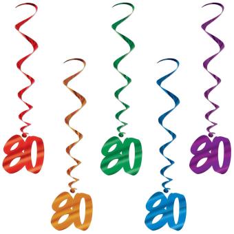 Guirlandes Anniversaire 80 Ans Multicolores X5 Article De Fete Achat Prix Fnac