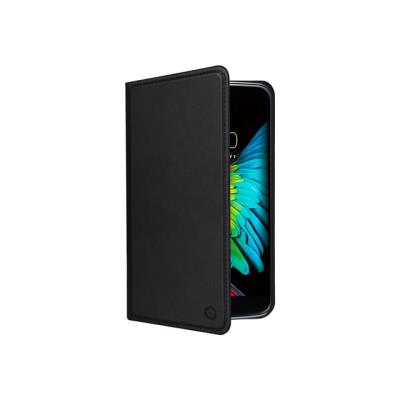 Muvit Folio - Flip cover voor mobiele telefoon - zwart - voor LG K10
