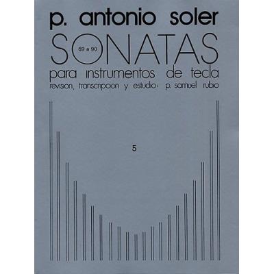 Partitions classique UME (Union Musical Ediciones) ANTONIO SOLER SONATAS VOLUME FIVE - PIANO SOLO Piano
