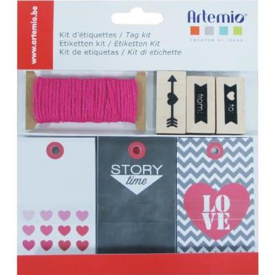 Artemio kit d'étiquettes - theme love