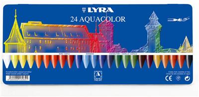 Boîte métal 24 crayons Lyra Aquacolor