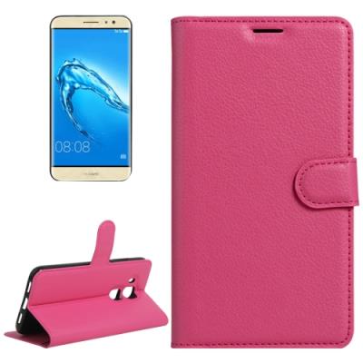 Huawei Maimang 5 Housse Etui Cuir PU Magenta Texture Litchi