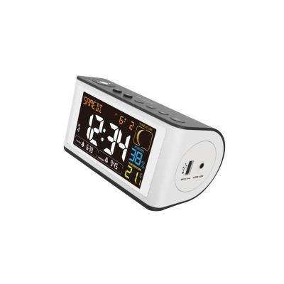 La crosse wt470bla-whi réveil coloré bluetooth avec phases de lune
